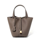 Genuine Leather Bucket Bag