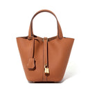 Genuine Leather Bucket Bag