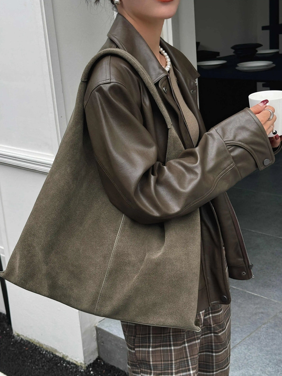 The Velluto Oversized Suede Hobo
