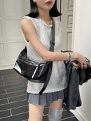 The Conchiglia Leather Crescent Bag