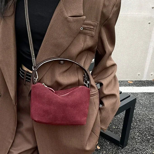 The Cannella Suede Top Handle