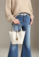Genuine Leather Bucket Bag