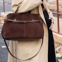 The Loggia Suede Satchel