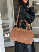 The Portico Suede Tote