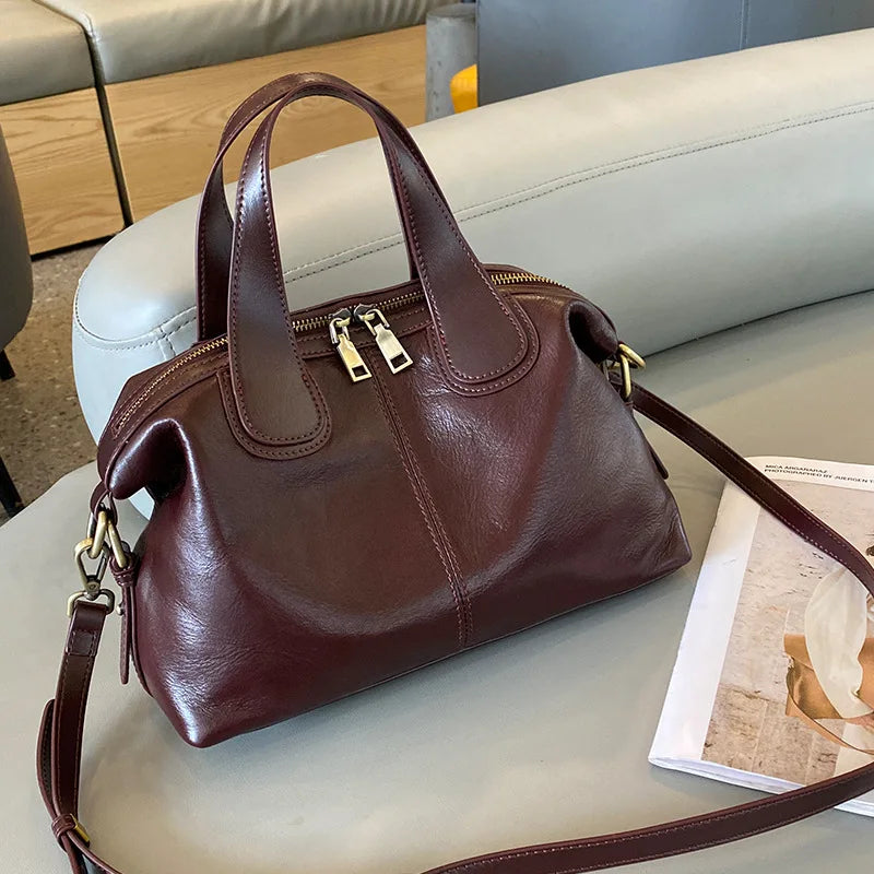 The Brera Leather Bowling Bag