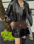 The Fiocco Suede Flap Bag