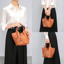 Genuine Leather Bucket Bag