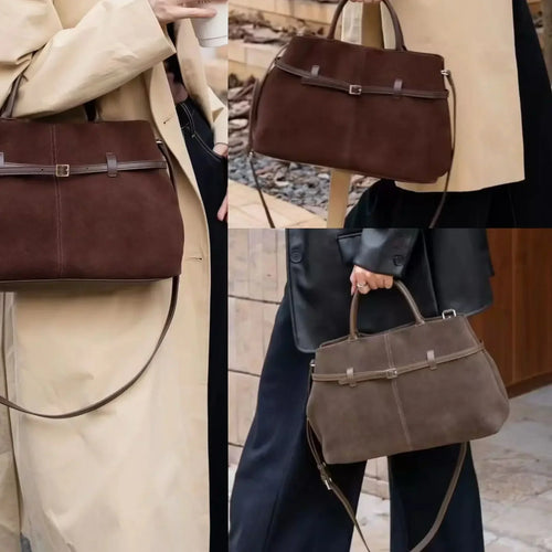 The Loggia Suede Satchel