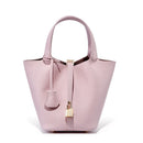 Genuine Leather Bucket Bag