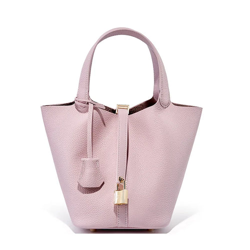 Genuine Leather Bucket Bag