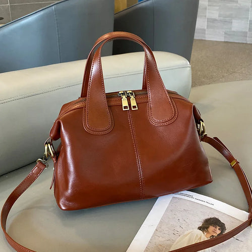 The Brera Leather Bowling Bag