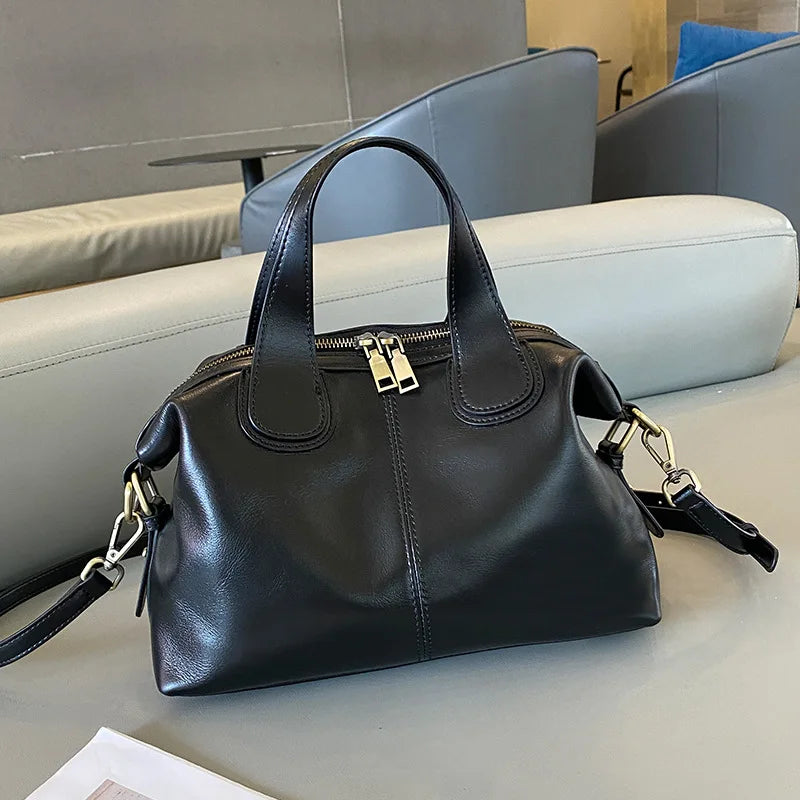 The Brera Leather Bowling Bag