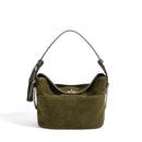 The Cesta Suede Bucket Bag