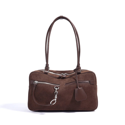 The Salvia Suede Shoulder Bag