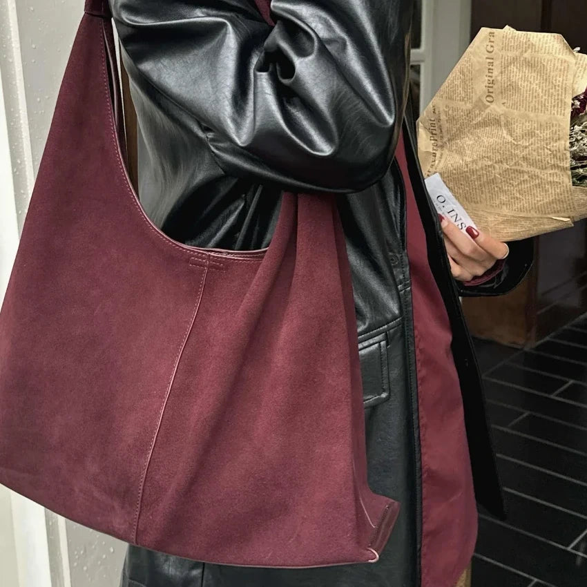 The Velluto Oversized Suede Hobo