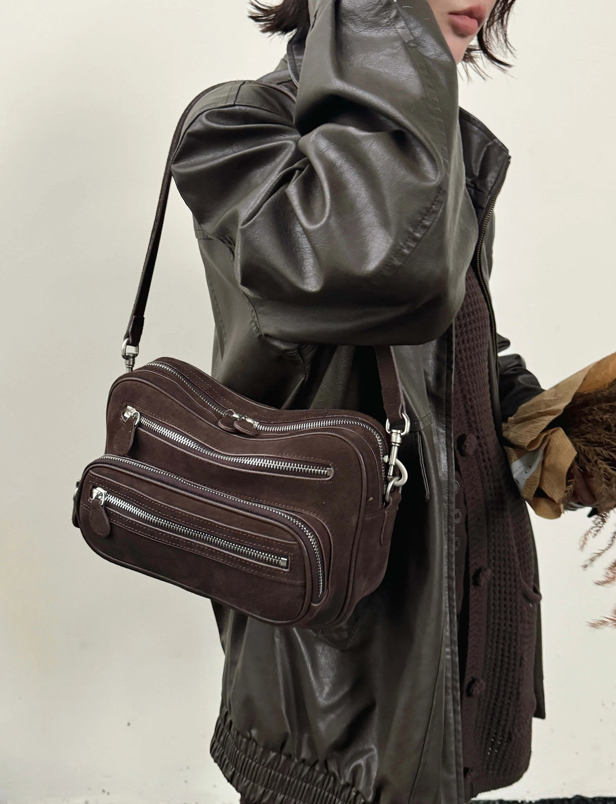 The Mosaico Suede Crossbody