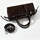 The Cilindro Suede Bowling Bag