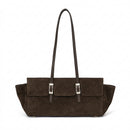 The Fibbia Suede Shoulder Bag