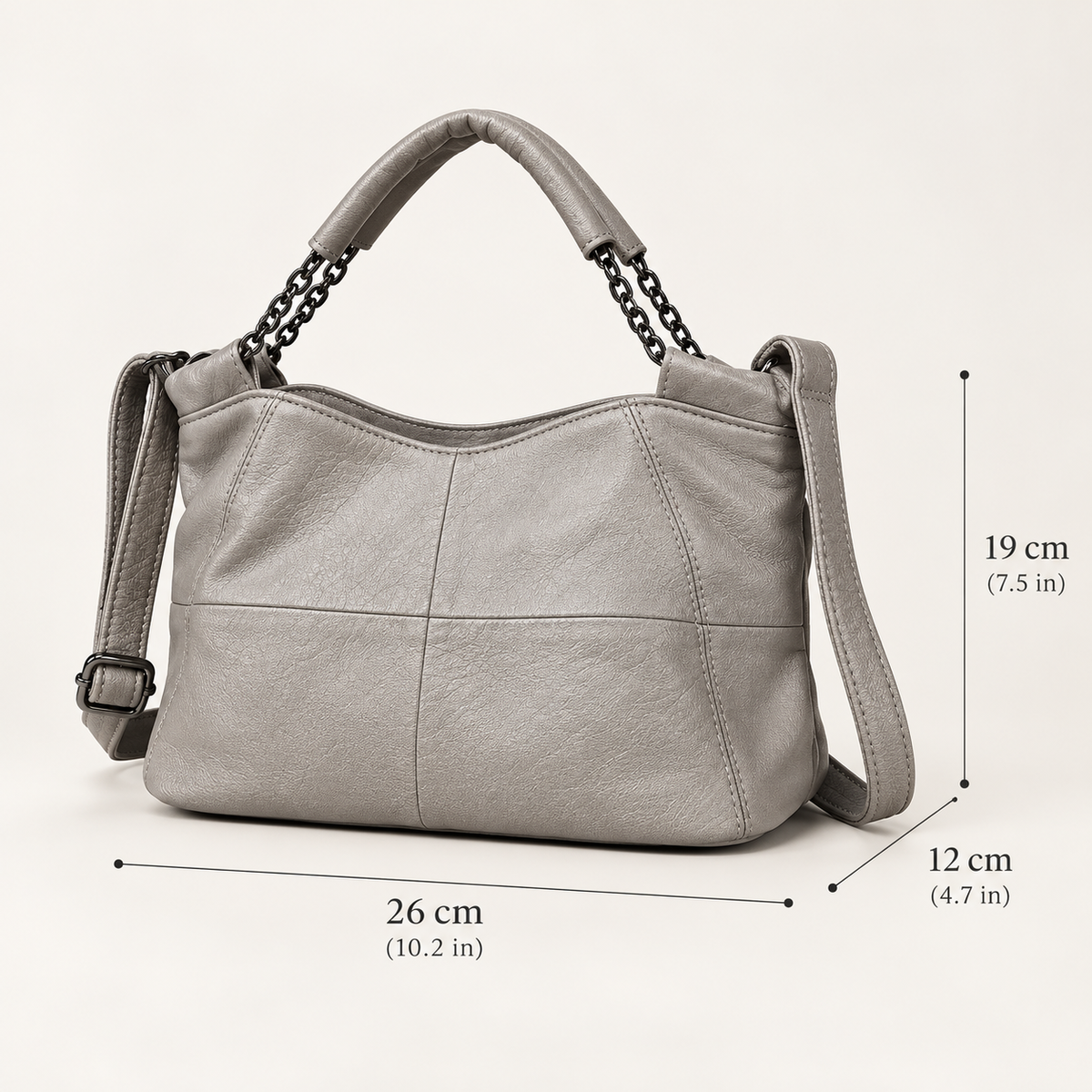 The Ortensia Leather Shoulder Bag