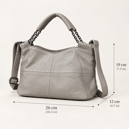 The Ortensia Leather Shoulder Bag